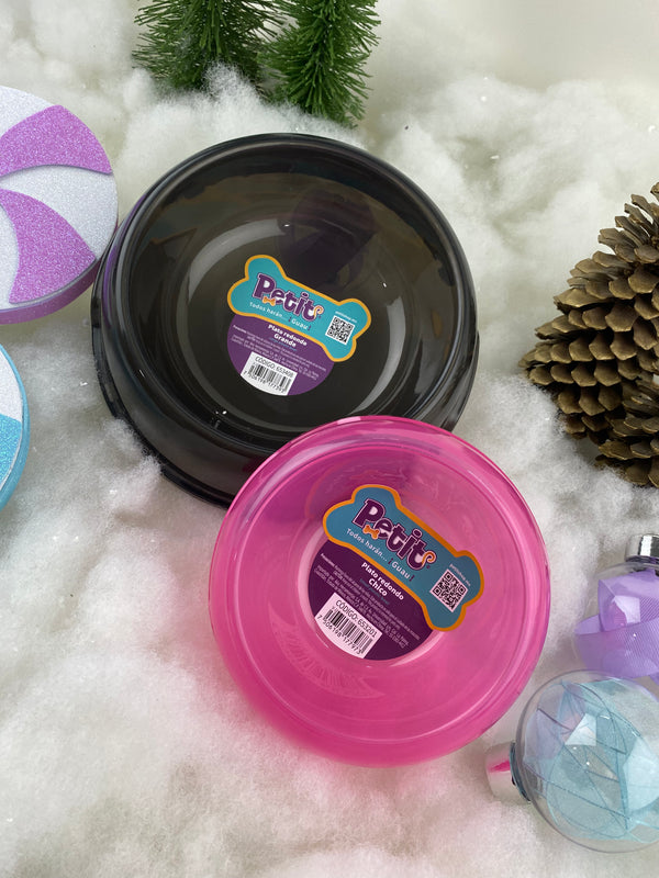 Plato Redondo de Plástico Cristal